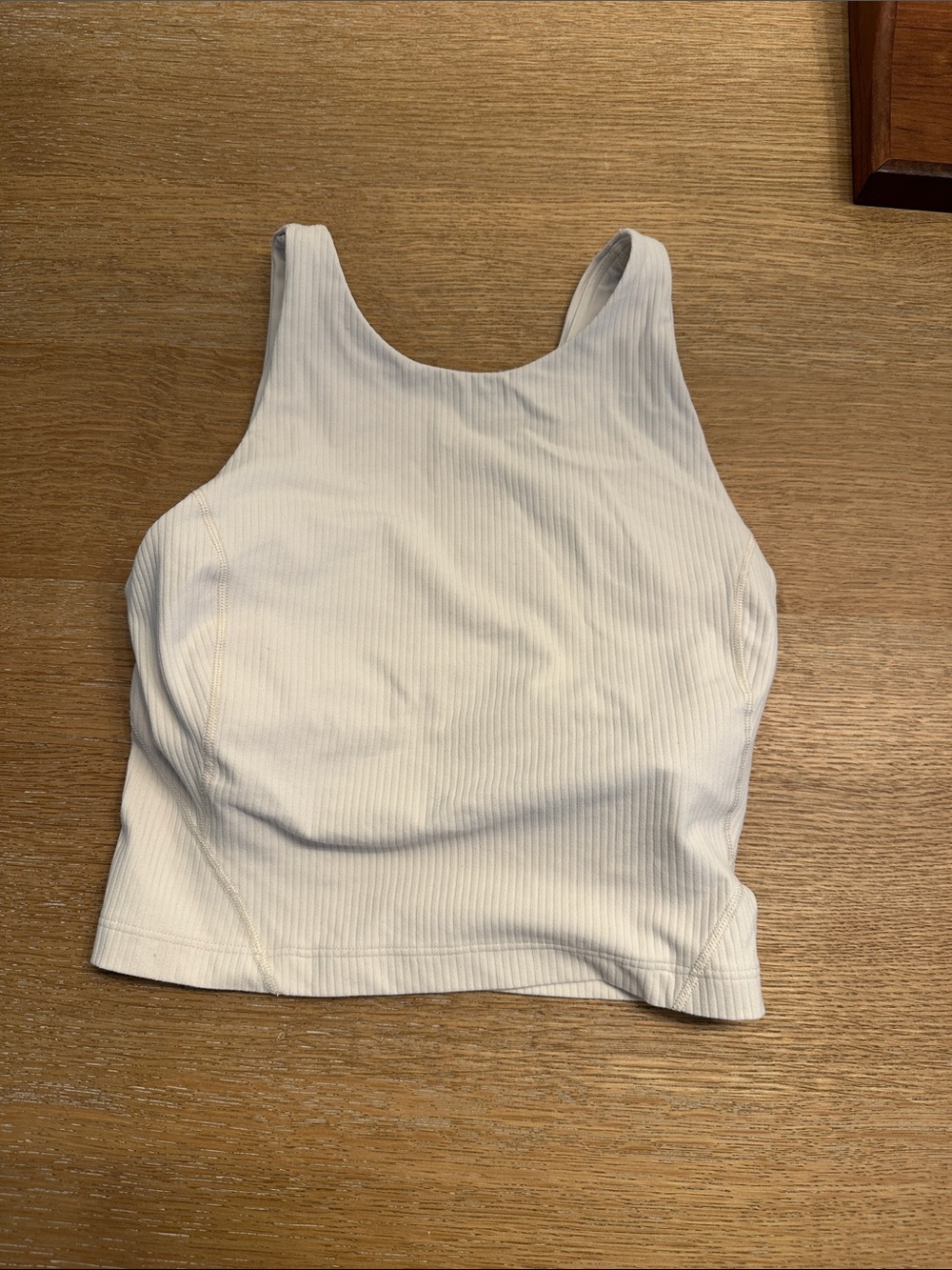 lululemon athletica White Ribbed Cropped Tank